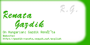 renata gazdik business card